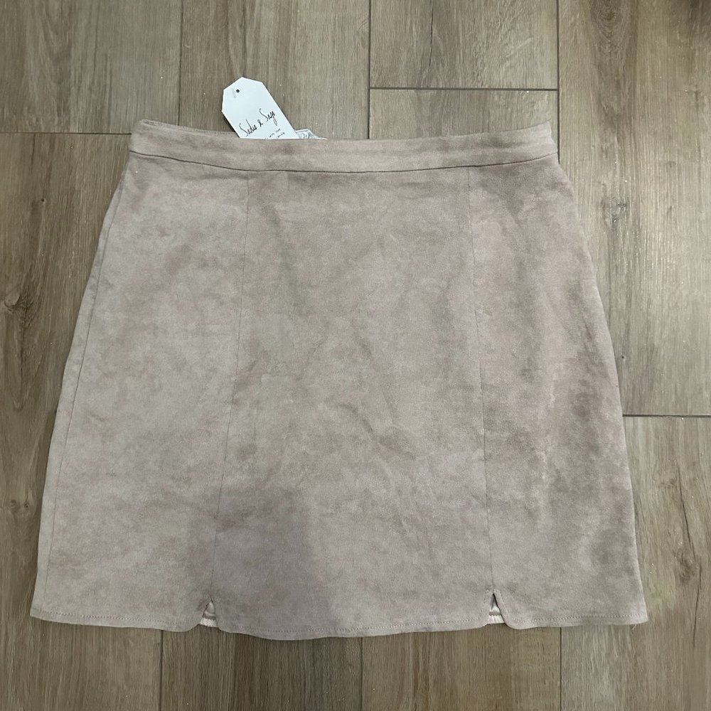 Women's Suede Skirt Large